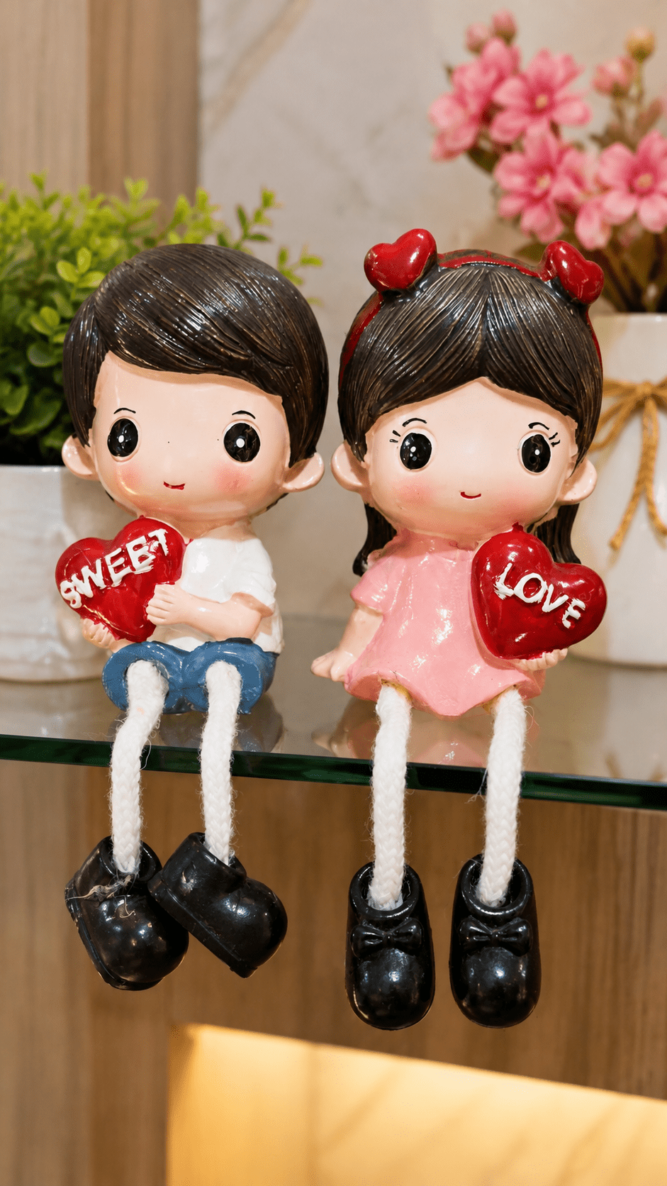 Cute Couple Hanging Doll – Romantic Love Couple Decorative Gift - Shiva Gift Mart
