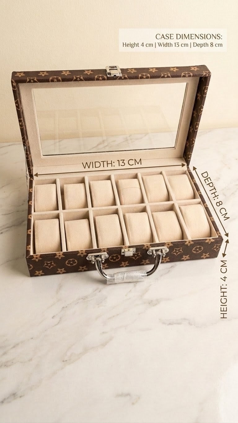 12 watches box wood size