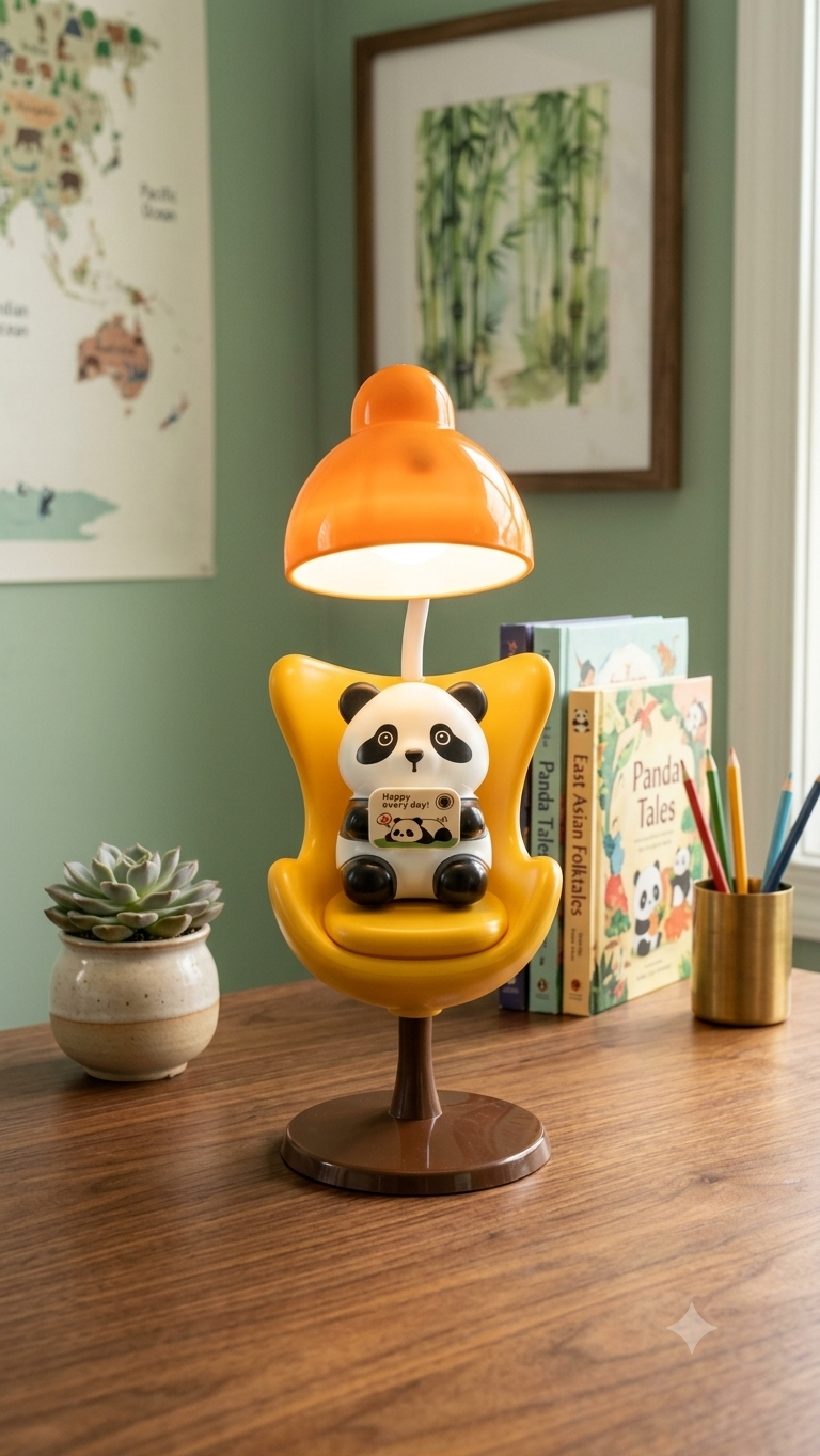 Cute panda table lamp 