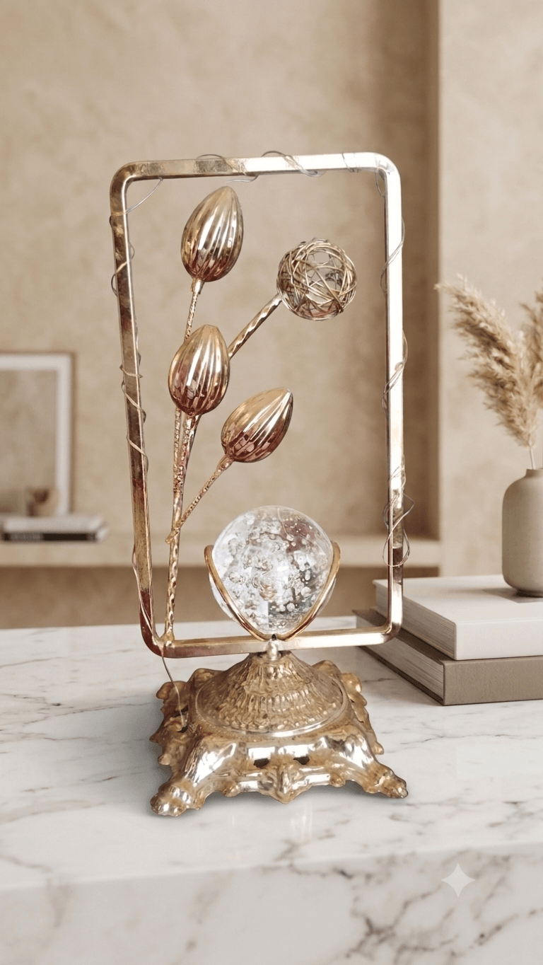 Metal Showpiece Floral Home Decor