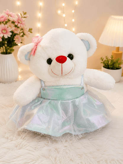 Cute Teddy Bear in Dress – Teddy Bear Gift - Shiva Gift Mart
