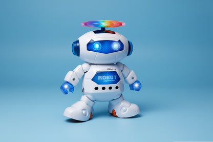 Dancing Robot Toy with LED Lights & Spinning Propeller | Interactive Musical Robot for Kids - Shiva Gift Mart