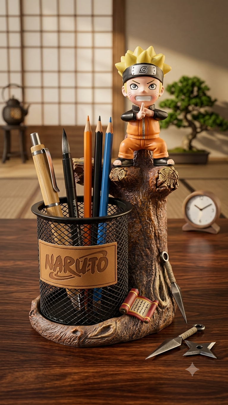 Naruto anime 3D desk organizer